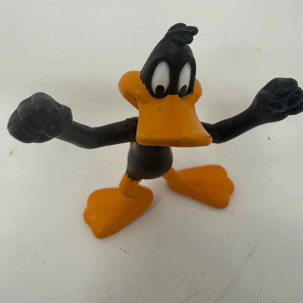 Vintage 1991 Looney Tunes Daffy Duck & Bat-Duck PVC Figure Set Warner Bros SV 24